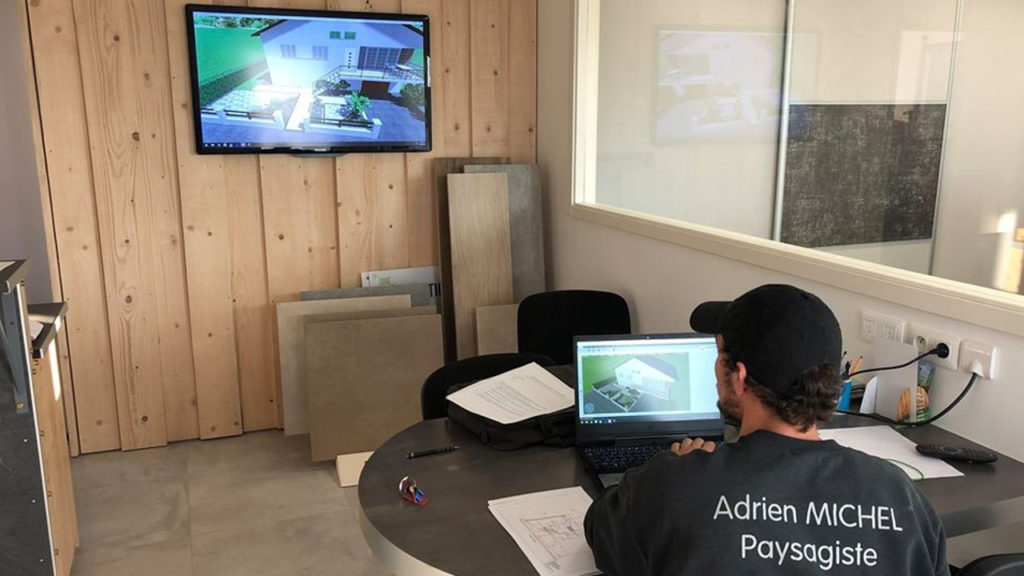 Bureau de création de paysages en vue 3D